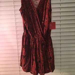 Burnt Orange Sunflower Romper